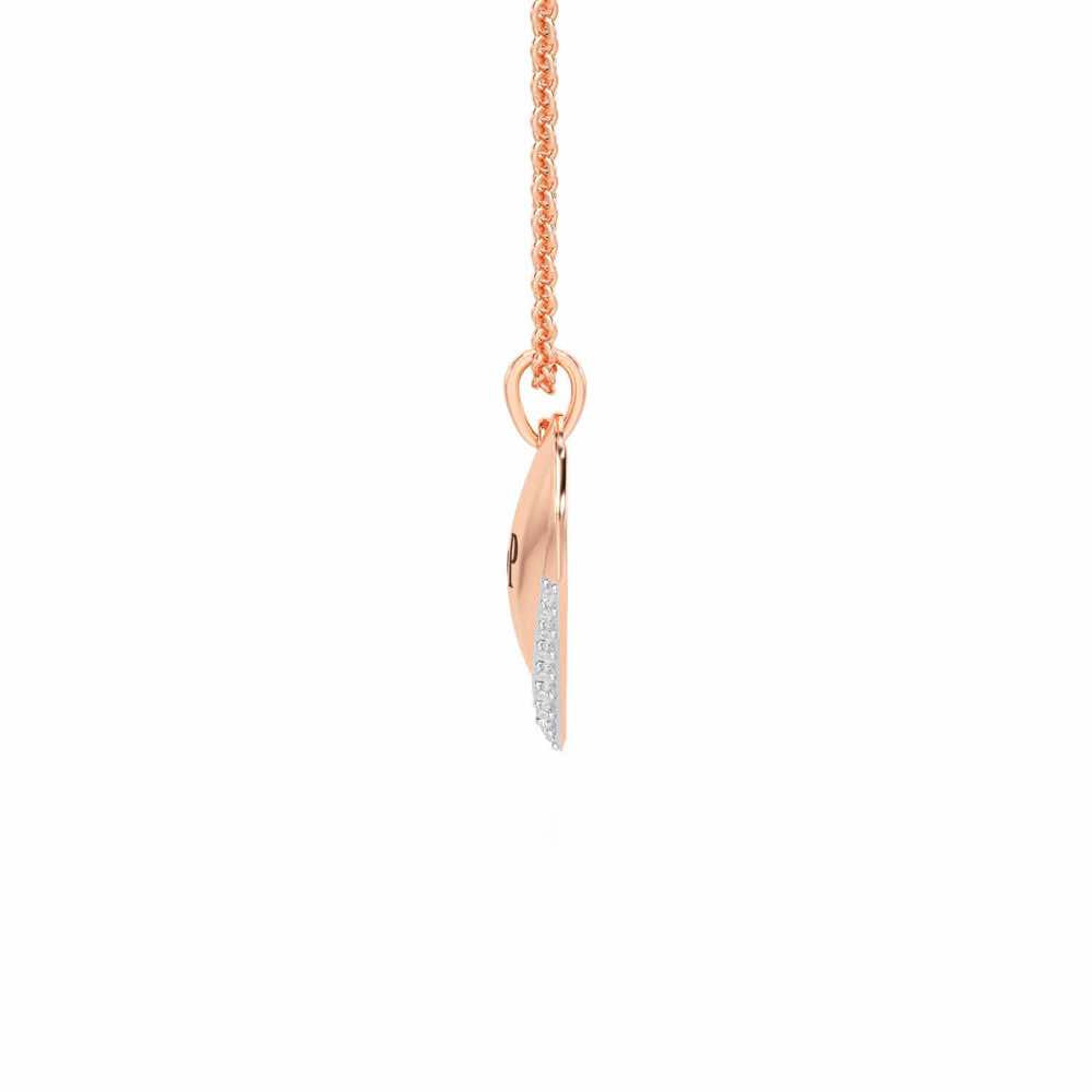 Heart Talks Silver Pendant - Rose Gold - Image 4