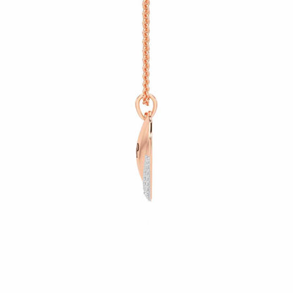 Heart Talks Silver Pendant - Rose Gold - Image 4