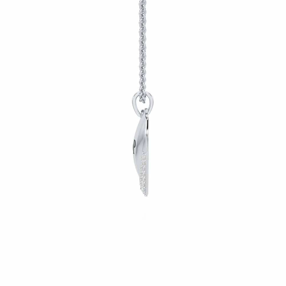 Heart Talks Silver Pendant - White Gold - Image 4