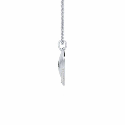 Heart Talks Silver Pendant - White Gold - Image 4