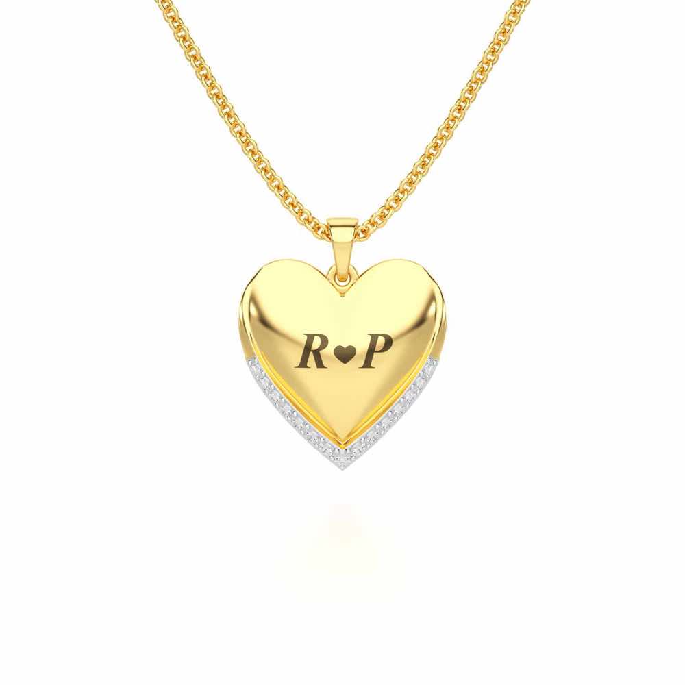 Heart Talks Silver Pendant - Yellow Gold - Image 1