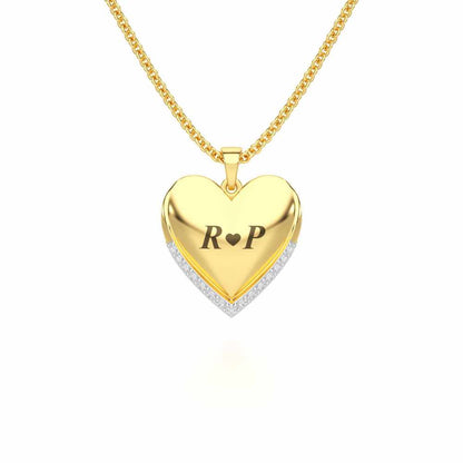 Heart Talks Silver Pendant - Yellow Gold - Image 1