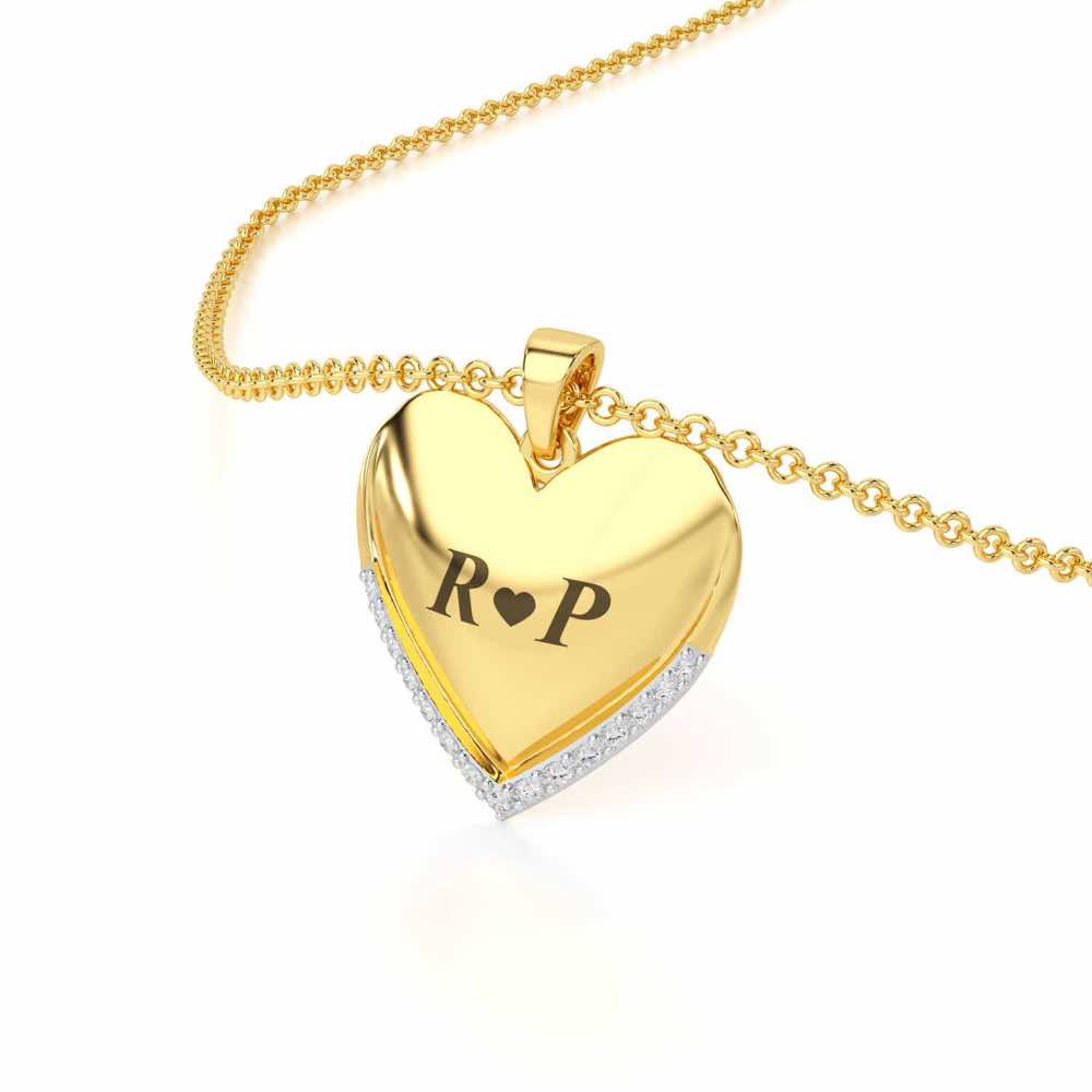 Heart Talks Silver Pendant - Yellow Gold - Image 2