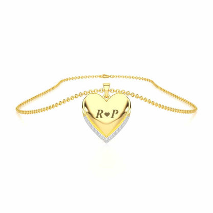 Heart Talks Silver Pendant - Yellow Gold - Image 3