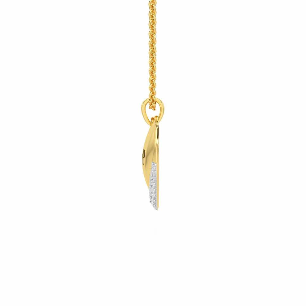 Heart Talks Silver Pendant - Yellow Gold - Image 4