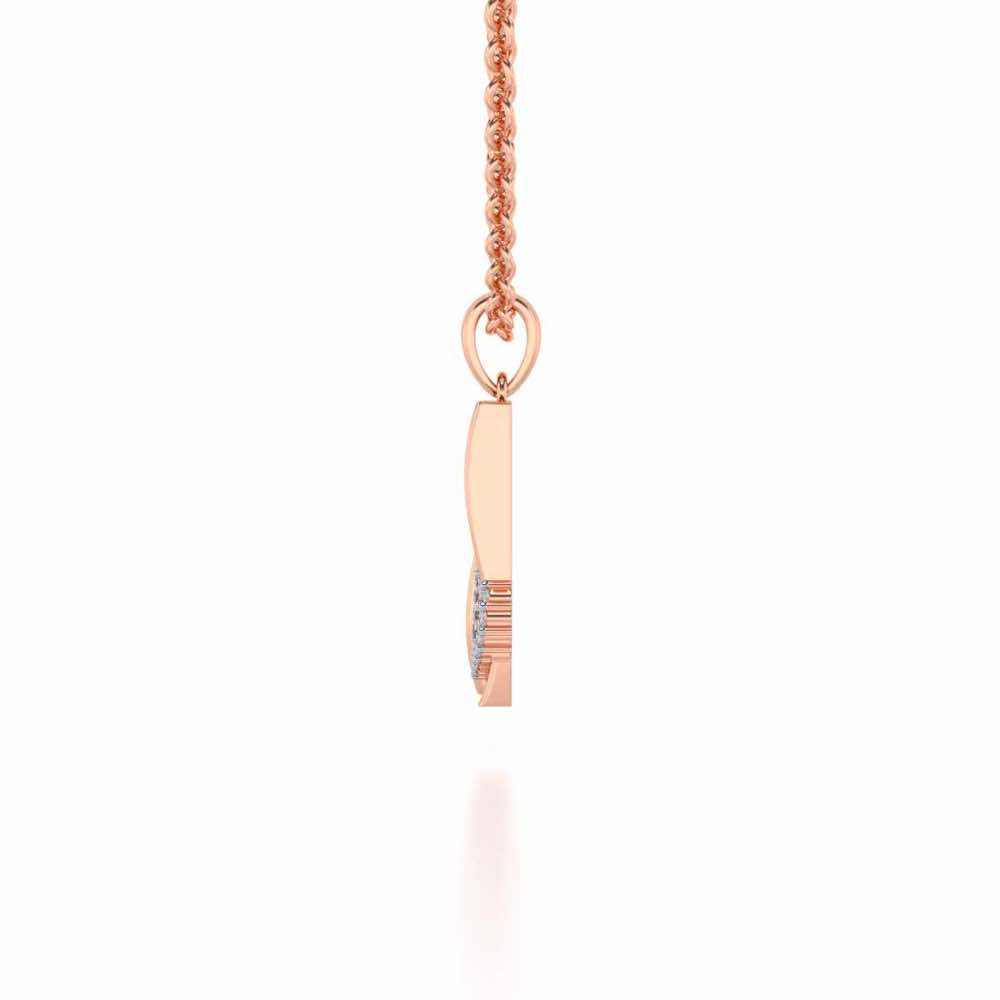 Heart Window Silver Pendant - Rose Gold - Image 3