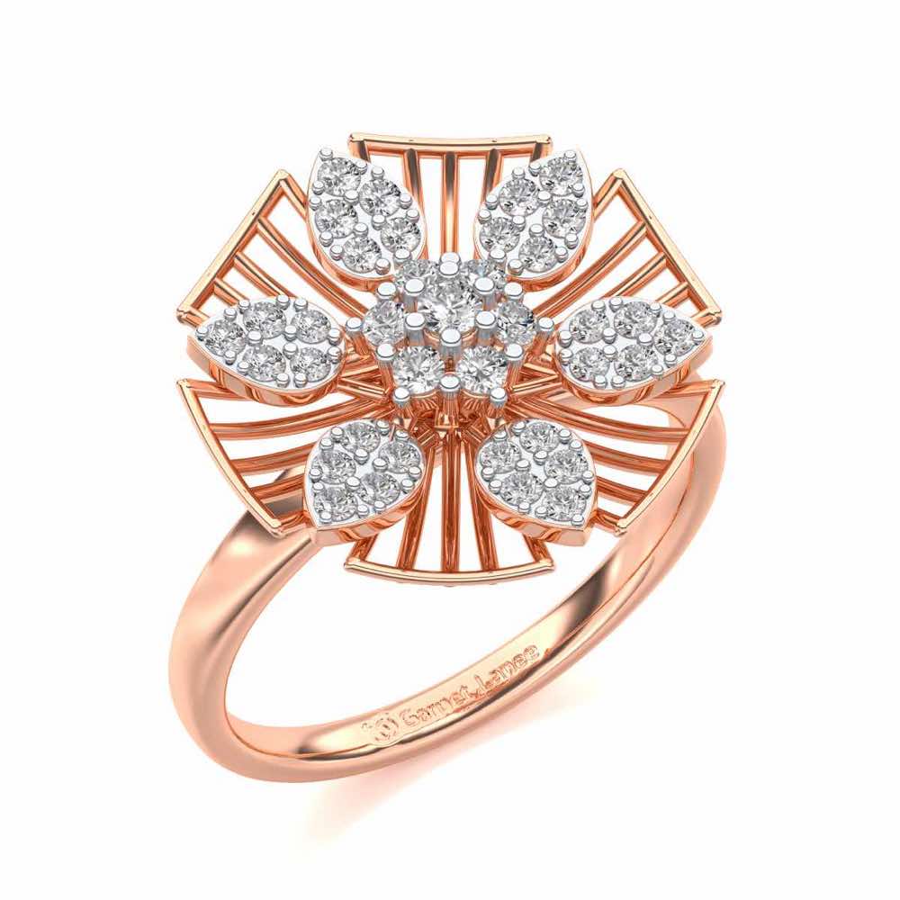 Heart Wish Silver Ring - Rose Gold - Image 1
