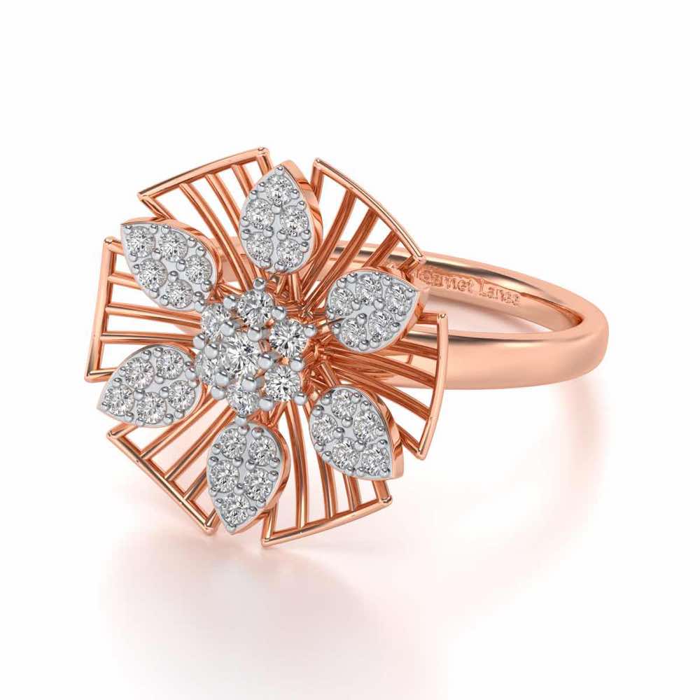 Heart Wish Silver Ring - Rose Gold - Image 2