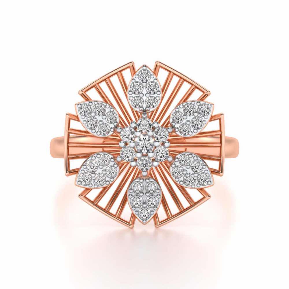 Heart Wish Silver Ring - Rose Gold - Image 4