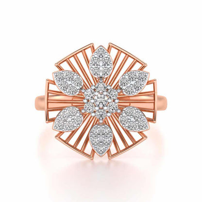 Heart Wish Silver Ring - Rose Gold - Image 4