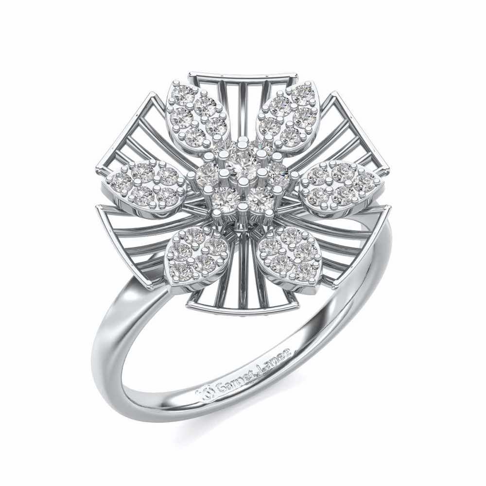 Heart Wish Silver Ring - White Gold - Image 1