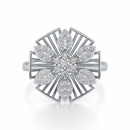 Heart Wish Silver Ring - White Gold - Image 4