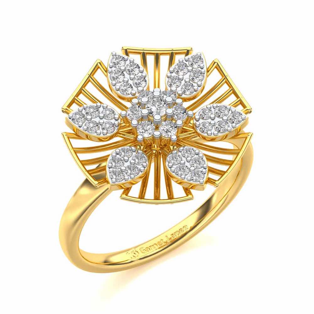 Heart Wish Silver Ring - Yellow Gold - Image 1