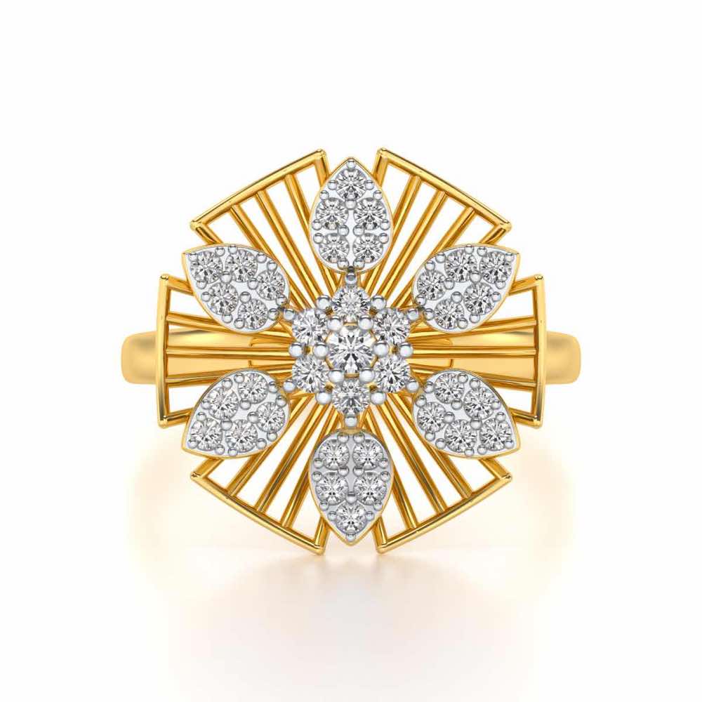 Heart Wish Silver Ring - Yellow Gold - Image 4