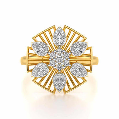 Heart Wish Silver Ring - Yellow Gold - Image 4