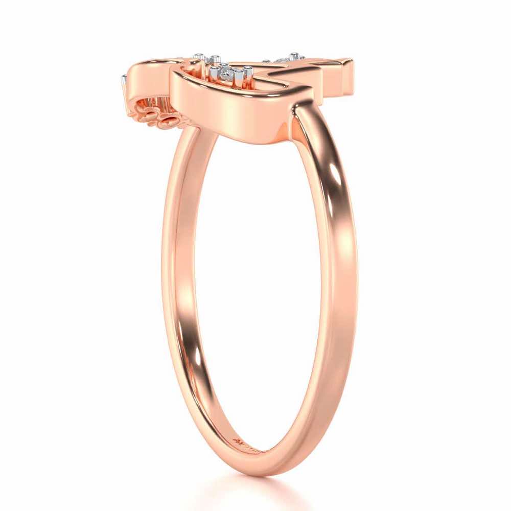 Heart beats Silver Ring - Rose Gold - Image 3