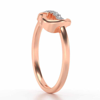 Heart-wise Silver Ring - Rose Gold - Image 3