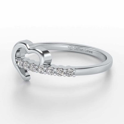 Heart-wise Silver Ring - White Gold - Image 2