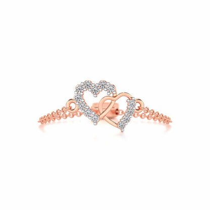 HeartBond Adjustable Silver Ring - Rose Gold - Image 4