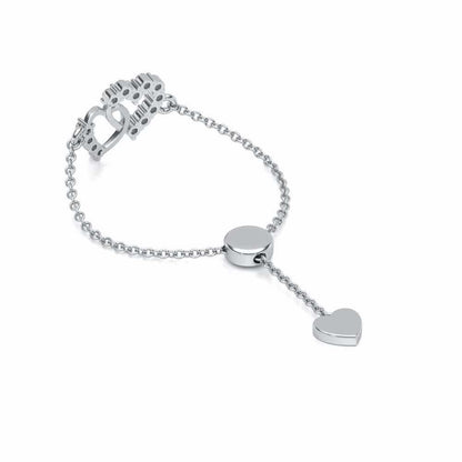 HeartBond Adjustable Silver Ring - White Gold - Image 3