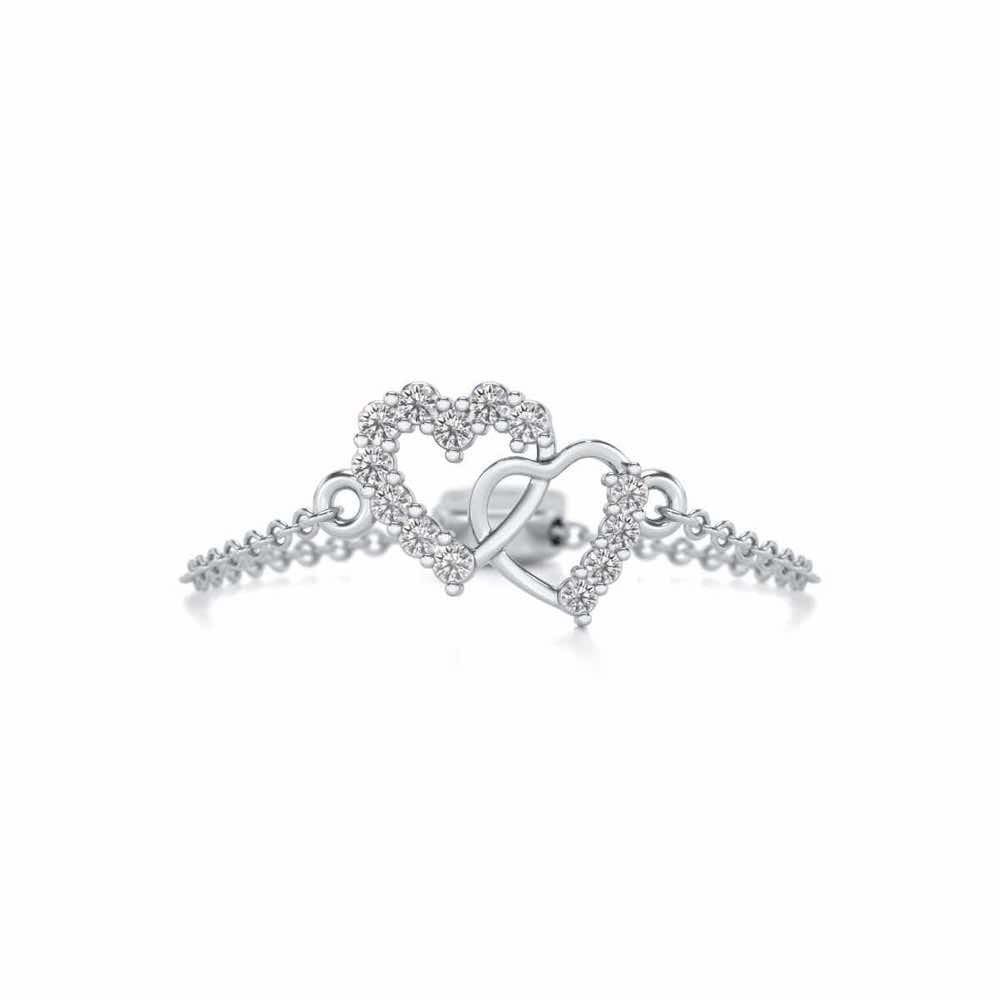 HeartBond Adjustable Silver Ring - White Gold - Image 4