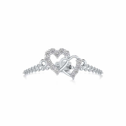 HeartBond Adjustable Silver Ring - White Gold - Image 4
