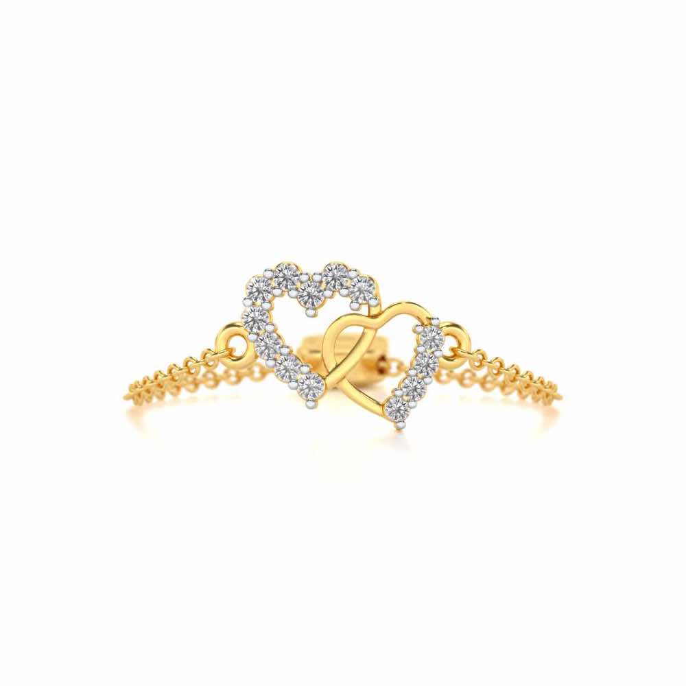 HeartBond Adjustable Silver Ring - Yellow Gold - Image 4