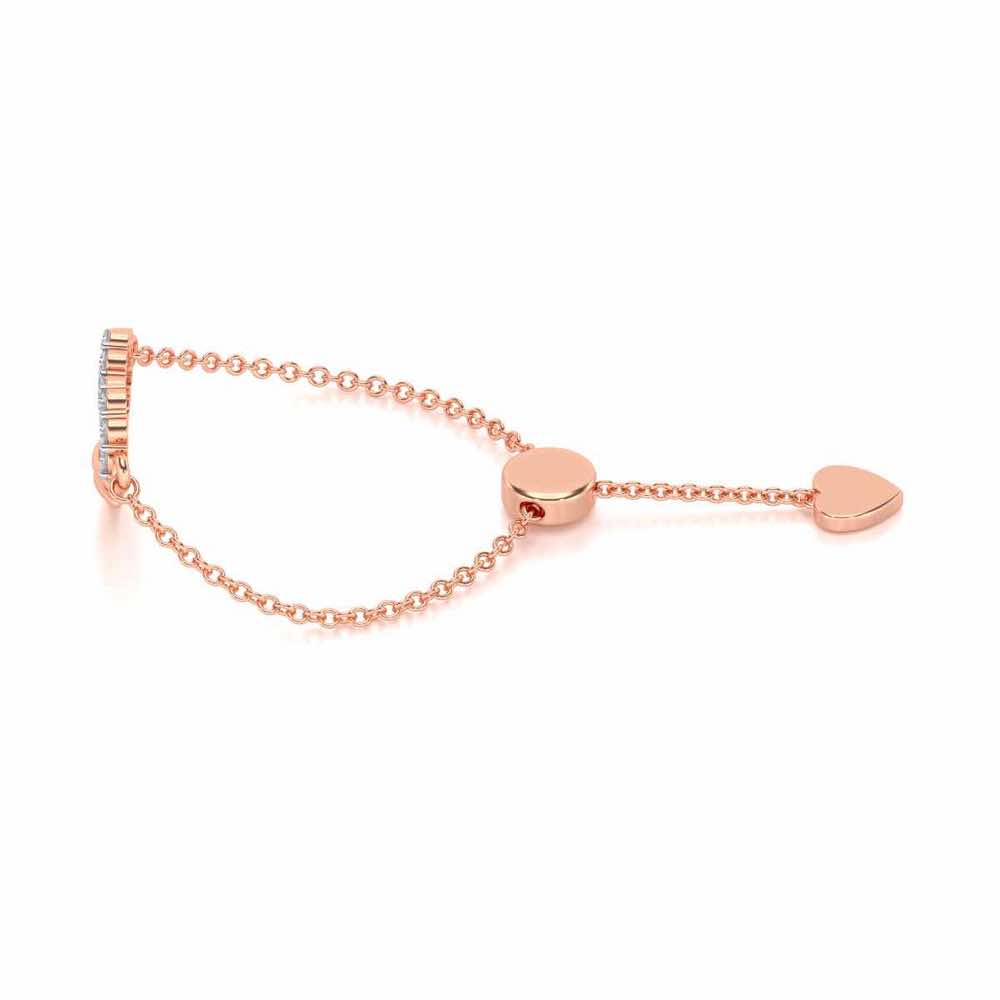 Heartfelt Adjustable Silver Ring - Rose Gold - Image 2