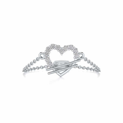 Heartfelt Adjustable Silver Ring - White Gold - Image 4