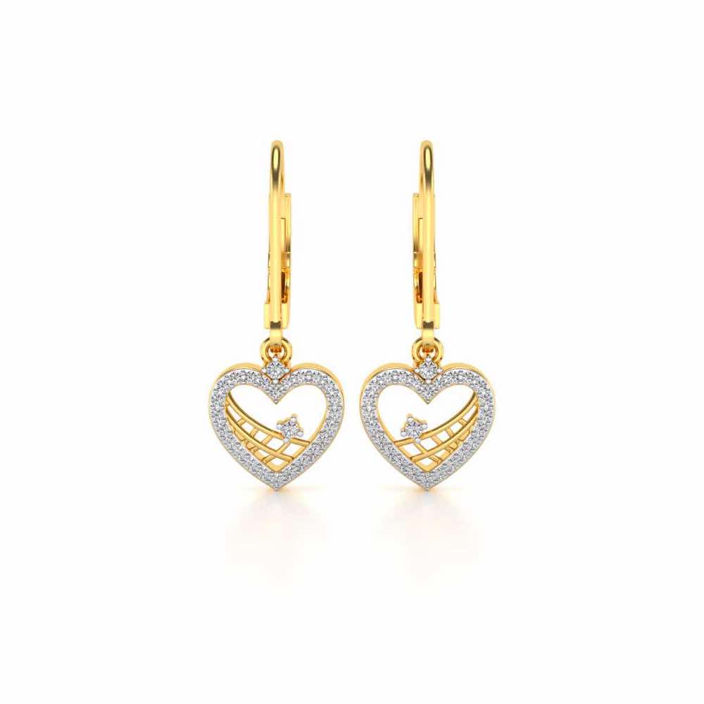 Heartfelt Silver Earrings - Yellow Gold - Image 1