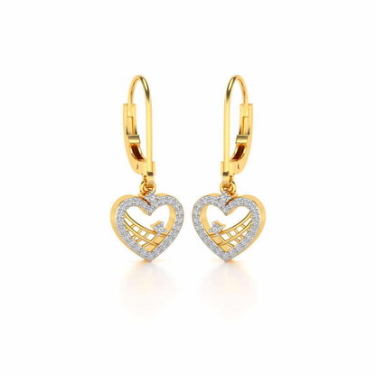 Heartfelt Silver Earrings - Yellow Gold - Image 2