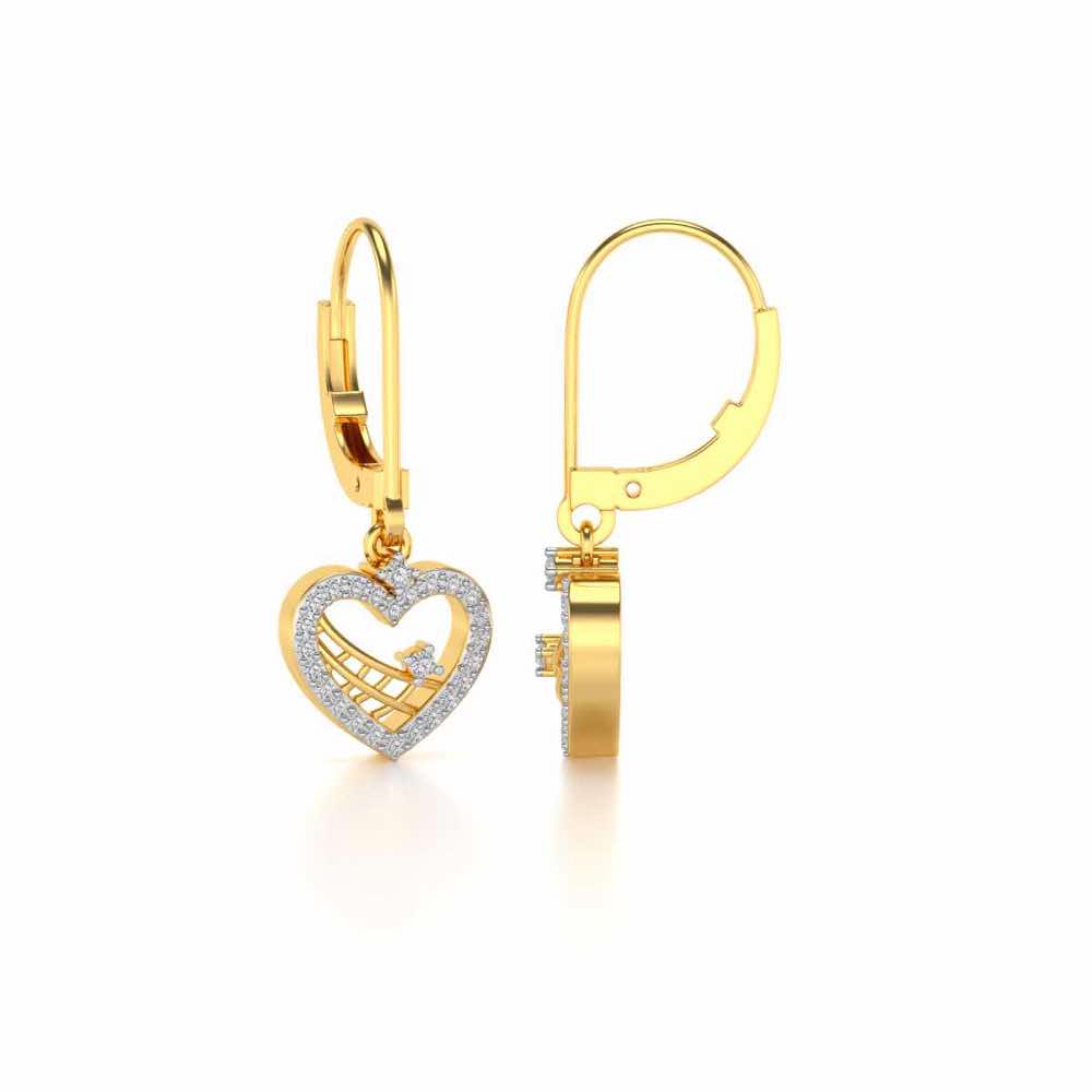 Heartfelt Silver Earrings - Yellow Gold - Image 4