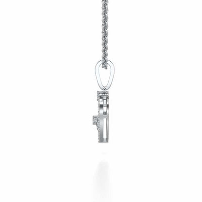Heartfelt Silver Pendant Earrings Set - White Gold - Image 4