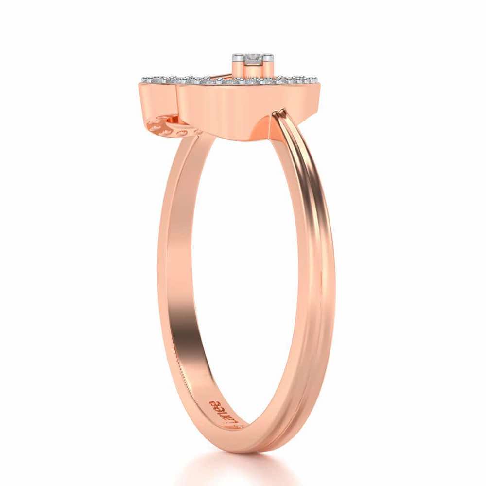 Heartfelt Silver Ring - Rose Gold - Image 4