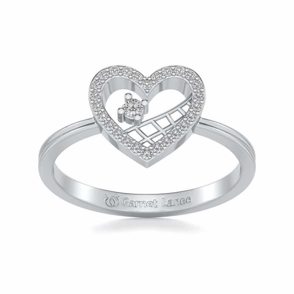 Heartfelt Silver Ring - White Gold - Image 2