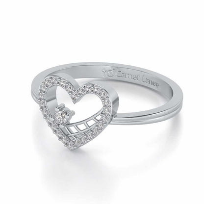 Heartfelt Silver Ring - White Gold - Image 3