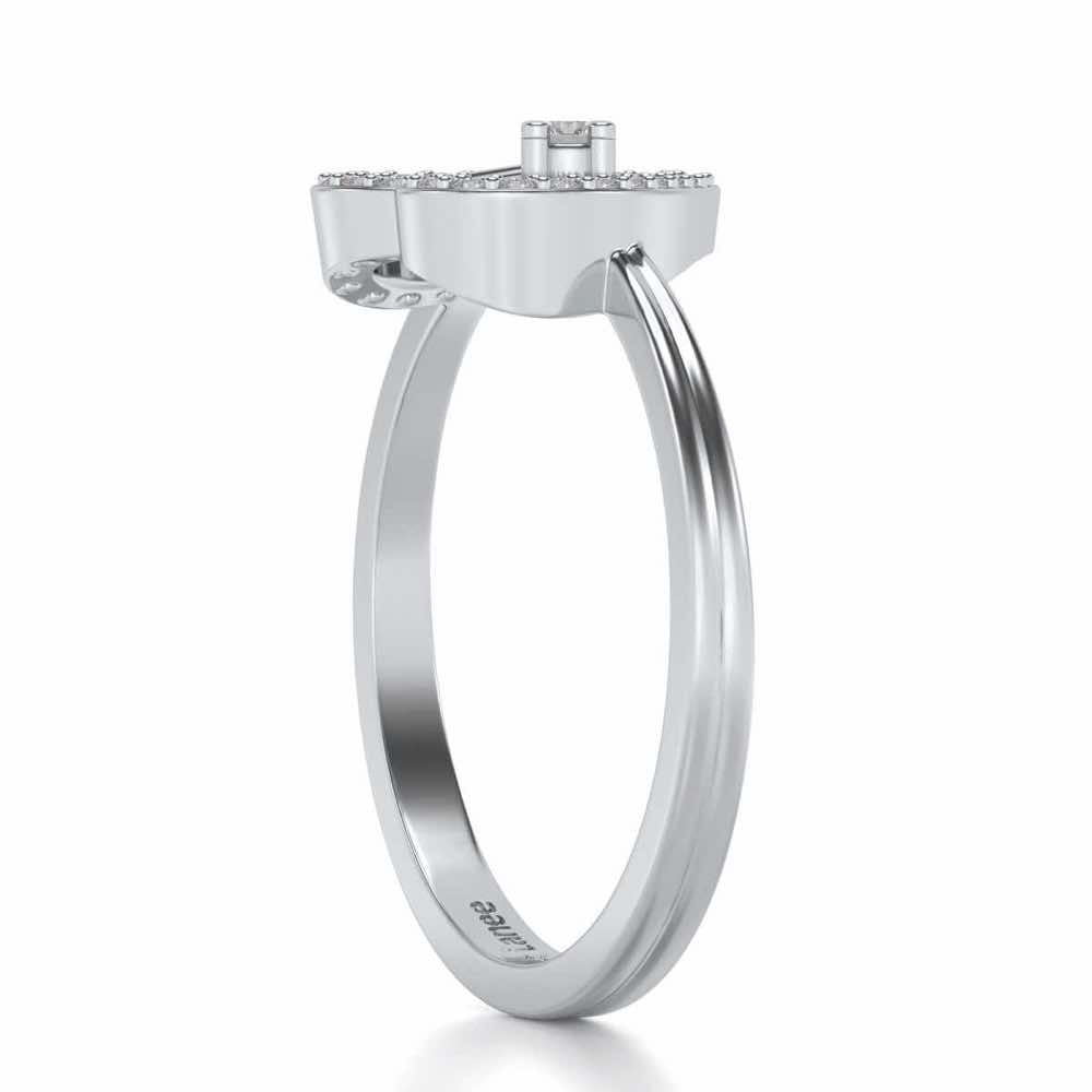 Heartfelt Silver Ring - White Gold - Image 4