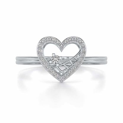 Heartfelt Silver Ring - White Gold - Image 5