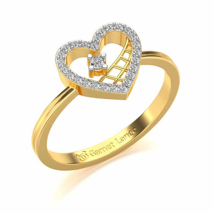 Heartfelt Silver Ring - Yellow Gold - Image 1
