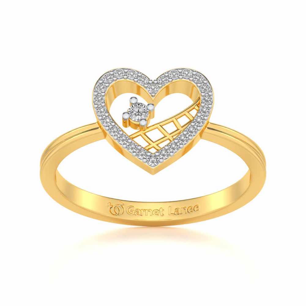 Heartfelt Silver Ring - Yellow Gold - Image 2