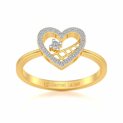 Heartfelt Silver Ring - Yellow Gold - Image 2
