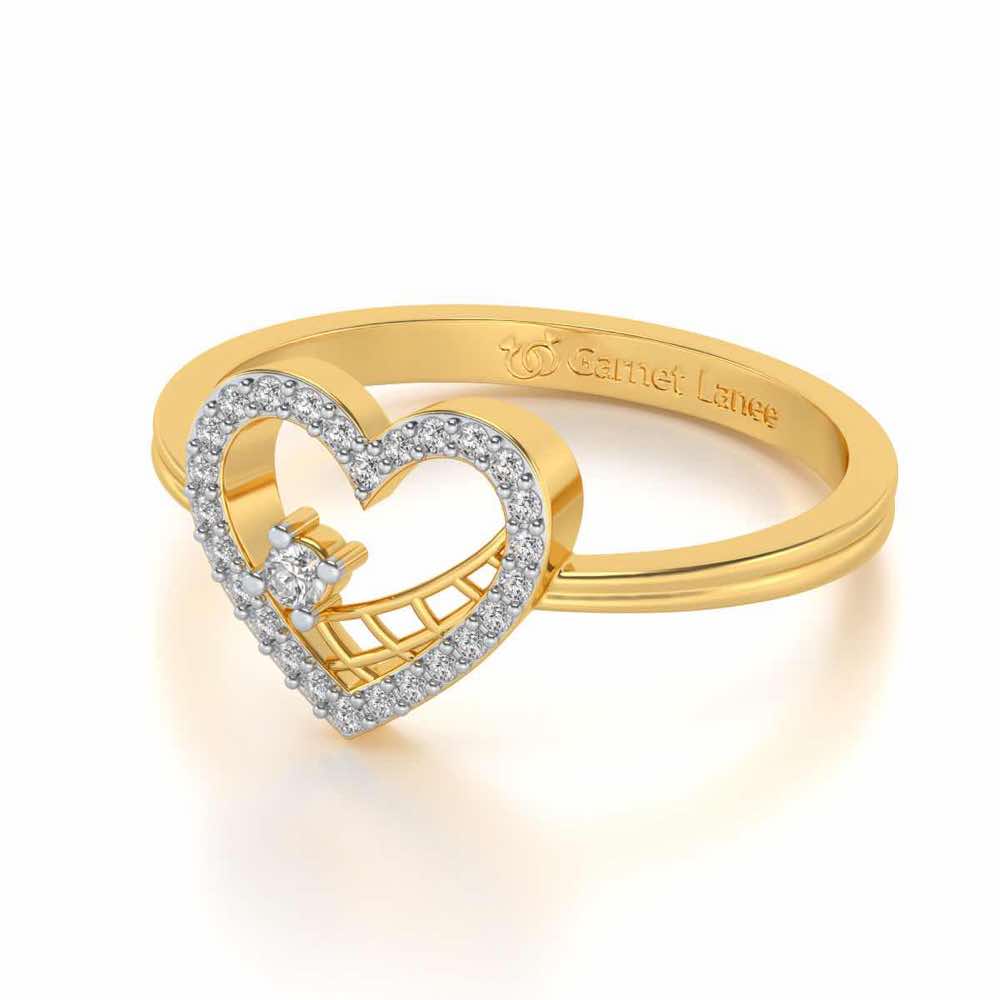 Heartfelt Silver Ring - Yellow Gold - Image 3