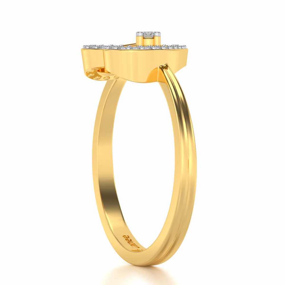 Heartfelt Silver Ring - Yellow Gold - Image 4
