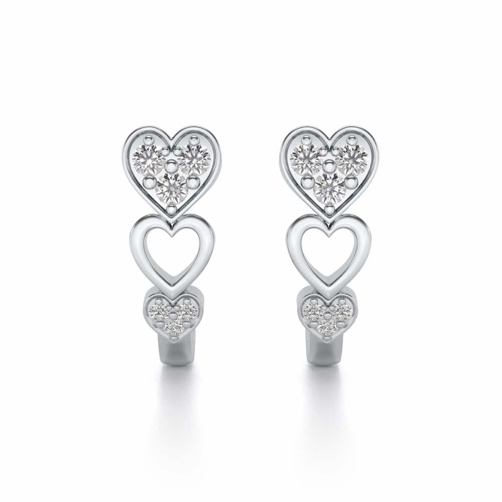 Heartily Silver Bali Earrings - White Gold - Image 1
