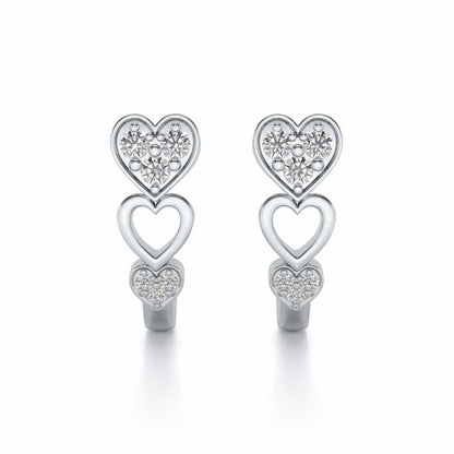 Heartily Silver Bali Earrings - White Gold - Image 1
