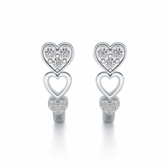 Heartily Silver Bali Earrings - White Gold - Image 1