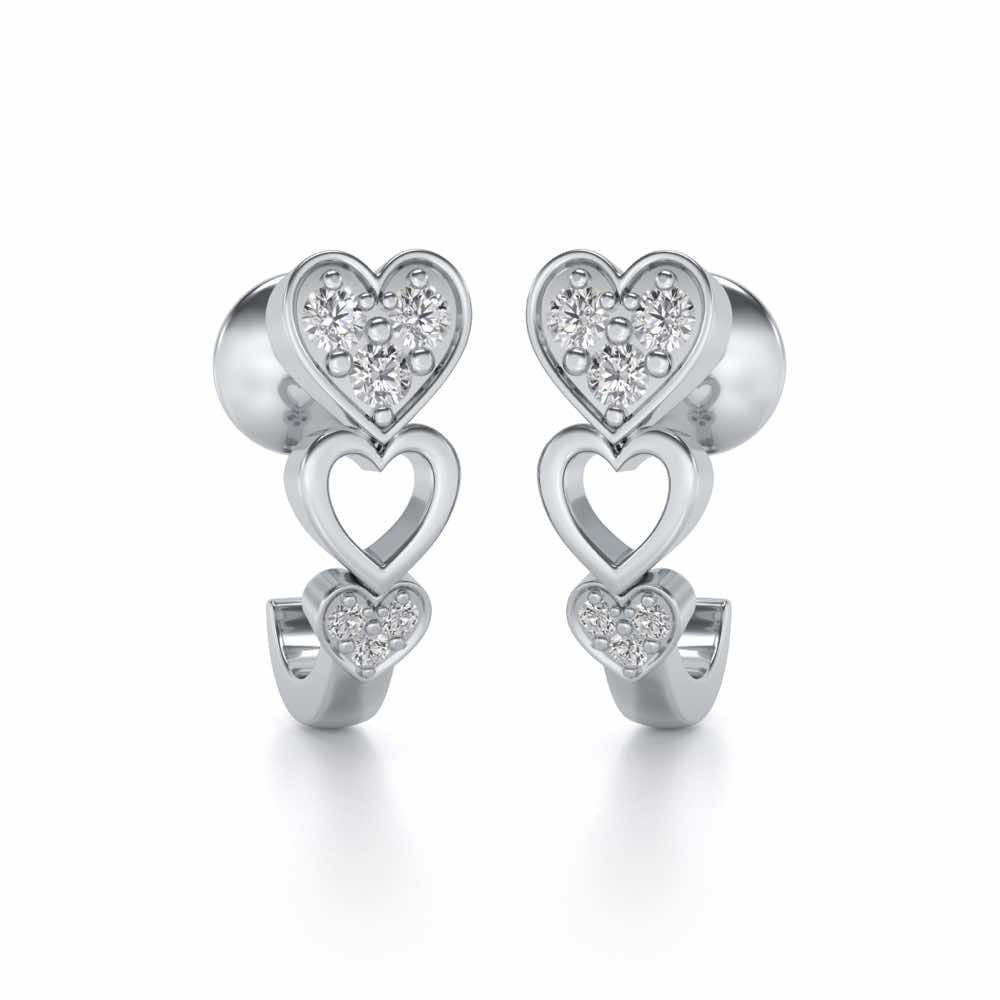 Heartily Silver Bali Earrings - White Gold - Image 2
