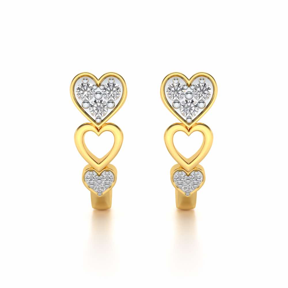 Heartily Silver Bali Earrings - Yellow Gold - Image 1