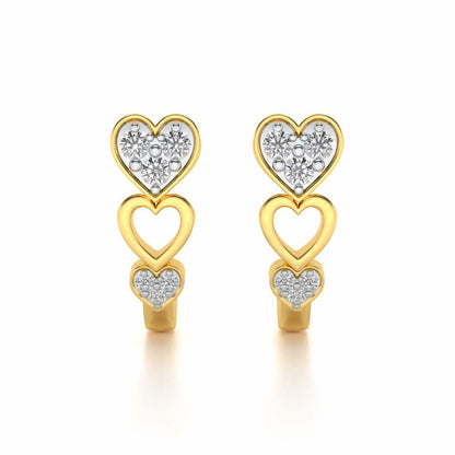 Heartily Silver Bali Earrings - Yellow Gold - Image 1