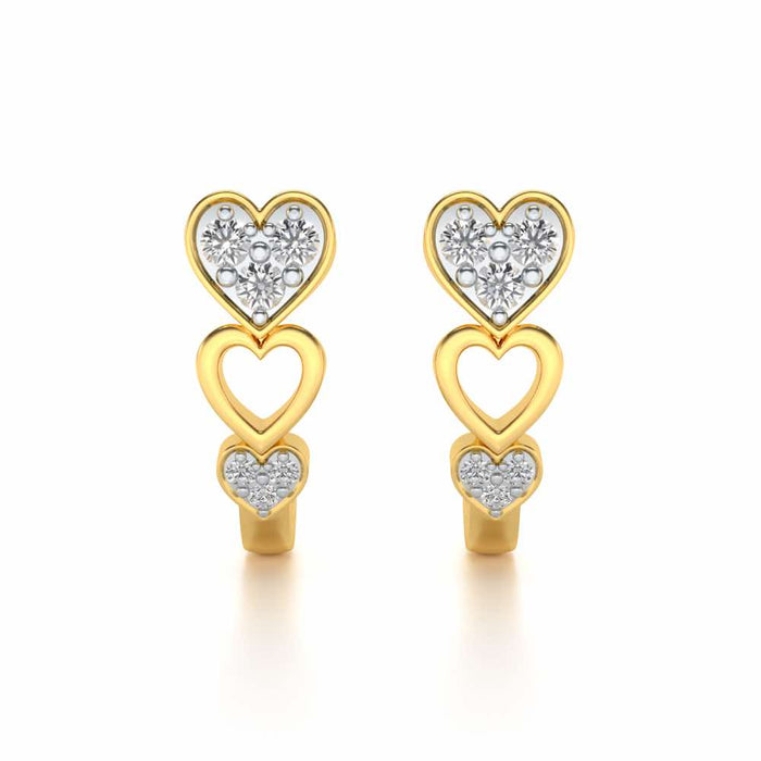 Heartily Silver Bali Earrings - Yellow Gold - Image 1